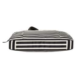 Kate Spade Black/White Striped Satin Classic 13 Inches Laptop Bag