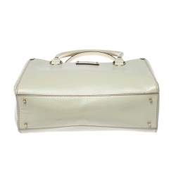 Pre Owned حقيبة يد كيت سبيد ويسللى كوين جلد عاجية