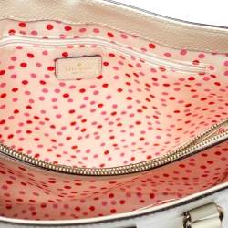 Pre Owned حقيبة يد كيت سبيد ويسللى كوين جلد عاجية