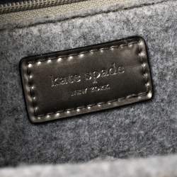 Kate Spade Grey Frosted Wool and Leather Quinn Tote