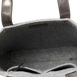 Kate Spade Grey Frosted Wool and Leather Quinn Tote