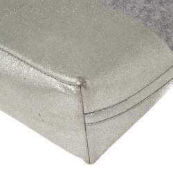 Kate Spade Grey Frosted Wool and Leather Quinn Tote