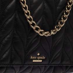Pre Owned Kate Spade Black Quilted Leather Emelyn Shoulder Bag