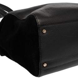 Pre Owned Kate Spade Black Leather and Suede Magnolia Park Ollie Tote