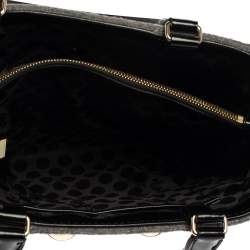 Pre Owned Kate Spade Grey/Black Felt Fabric Beantown Quinn Tote