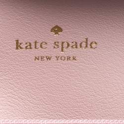Pre Owned Kate Spade Balck Leather Cyra Flap Continental Wallet
