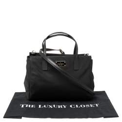 Pre Owned Kate Spade Black Nylon And Leather Avenue Tote