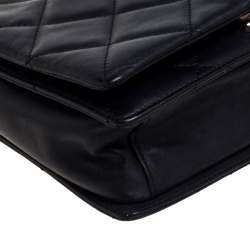 Pre Owned حقيبة كتف كيت سبيد إيمرسون بليس فيفينا جلد مبطنة سوداء 