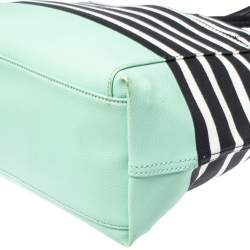 مملوكة مسبقًا حقيبة يد كيت سبيد ريلي بلاستيك مشمع مقلم خطوط منخفضة متعدد الألوان