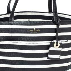 مملوكة مسبقًا حقيبة يد كيت سبيد ريلي بلاستيك مشمع مقلم خطوط منخفضة متعدد الألوان