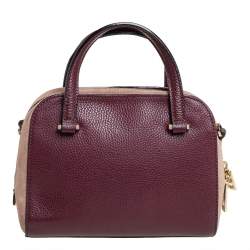 Pre Owned حقيبة كيت سبيد جلد عنابي/بيج وسويدي