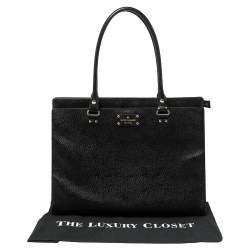 Pre Owned Kate Spade Black Leather Wellesley Kory Work Tote