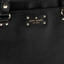 Pre Owned Kate Spade Black Leather Wellesley Kory Work Tote