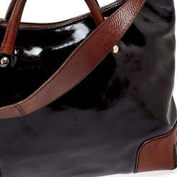 Pre Owned Kate Spade Brown Patent Leather Satchel