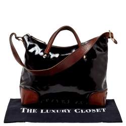 Pre Owned Kate Spade Brown Patent Leather Satchel