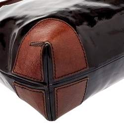 Pre Owned Kate Spade Brown Patent Leather Satchel