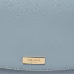 Pre Owned حقيبة كتف كروس كيت سبيد قلاب جلد أزرق 