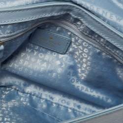 Pre Owned حقيبة كتف كروس كيت سبيد قلاب جلد أزرق 