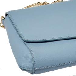 Pre Owned حقيبة كتف كروس كيت سبيد قلاب جلد أزرق 