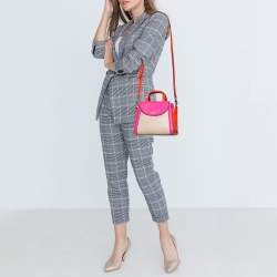 Pre Owned Kate Spade Tricolor Leather Cobble Hill Small Adrien Top Handle Bag