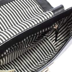 Pre Owned Kate Spade Black Leather Greenwood Place Rita Top Handle Bag