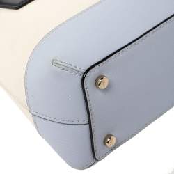 Pre Owned Kate Spade Two Tone Leather Small Lottie Satchel