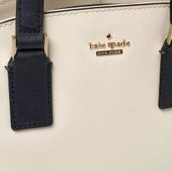 Pre Owned Kate Spade Two Tone Leather Small Lottie Satchel