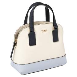 Pre Owned Kate Spade Two Tone Leather Small Lottie Satchel