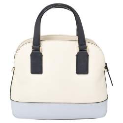 Pre Owned Kate Spade Two Tone Leather Small Lottie Satchel