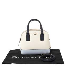 Pre Owned Kate Spade Two Tone Leather Small Lottie Satchel
