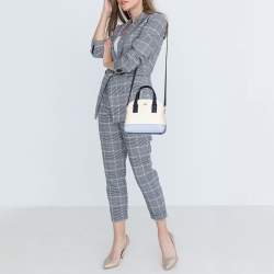 Pre Owned Kate Spade Two Tone Leather Small Lottie Satchel