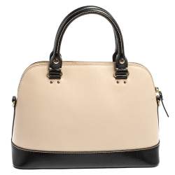 Pre Owned حقيبة ساتشل كيت سبيد ويليسلي راشيل جلد بيج/أسود