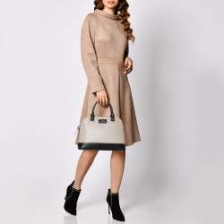 Pre Owned حقيبة ساتشل كيت سبيد ويليسلي راشيل جلد بيج/أسود