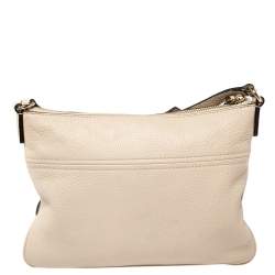 مملوكة مسبقًا Kate Spade Beige Leather Front Zip Crossbody Bag