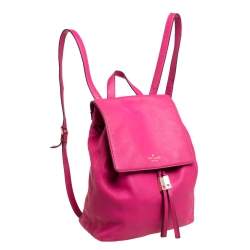 Pre Owned Kate Spade Pink Leather Backpack