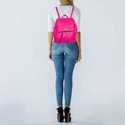Pre Owned Kate Spade Pink Leather Backpack