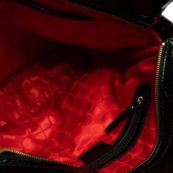 مملوكة مسبقًا Kate Spade Black Printed Canvas and Patent Leather Blair Noel Tote