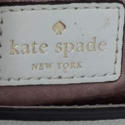 Pre Owned حقيبة كتف كيت سبيد لوريل واي غرير جلد أبيض