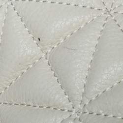 Pre Owned Kate Spade Cream Quilted Leather Chain Tote