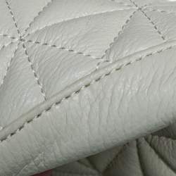 Pre Owned Kate Spade Cream Quilted Leather Chain Tote