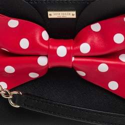 Pre Owned Kate Spade Black Leather Minnie Mouse Satchel 
