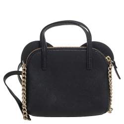 Pre Owned Kate Spade Black Leather Minnie Mouse Satchel 