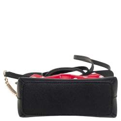 Pre Owned Kate Spade Black Leather Minnie Mouse Satchel 