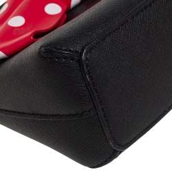Pre Owned Kate Spade Black Leather Minnie Mouse Satchel 