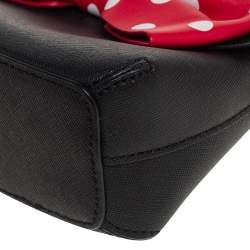 Pre Owned Kate Spade Black Leather Minnie Mouse Satchel 