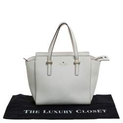 Pre Owned حقيبة يد توتس كيت سبيد سيدار ستريت هايدين جلد أبيض 