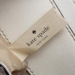 Pre Owned حقيبة يد توتس كيت سبيد سيدار ستريت هايدين جلد أبيض 