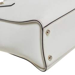 Pre Owned حقيبة يد توتس كيت سبيد سيدار ستريت هايدين جلد أبيض 