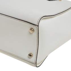 Pre Owned حقيبة يد توتس كيت سبيد سيدار ستريت هايدين جلد أبيض 