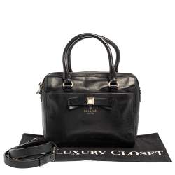 Pre Owned Kate Spade Black Leather Holly Street Ashton Satchel